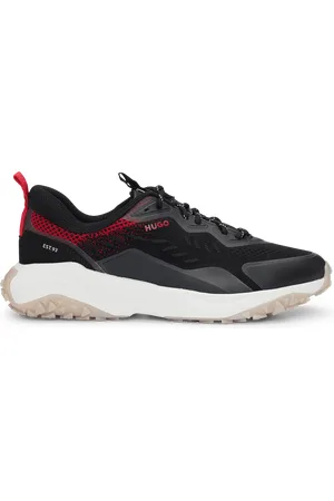 HUGO BOSS Heren mixed-material lace up schoen in