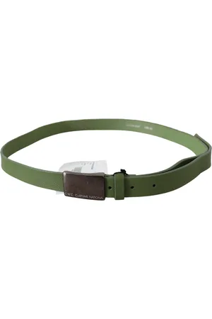 Costume National Minimalistische Lederen Riem Met Zilveren Gesp