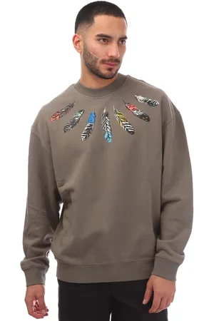 MARCELO BURLON Heren Kraagveren Comfort Crewneck Sweatshirt in