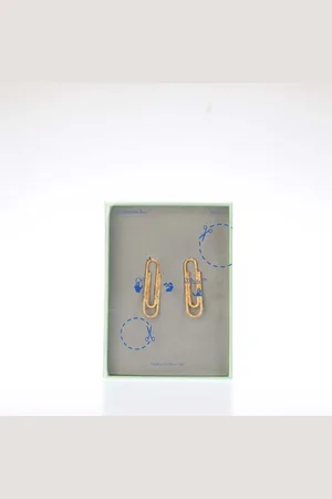 OFF-WHITE Accessoires Off White Dubbele Paperclip Oorbellen in