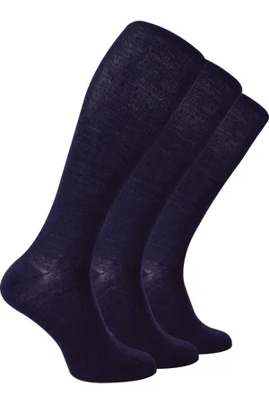 Steven 3 Paar Multipack Heren Kniehoge Merino Wollen Sokken - Marine