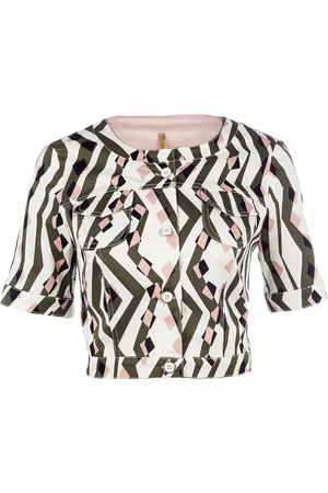 Conquista Bedrukte Cropped Jacket