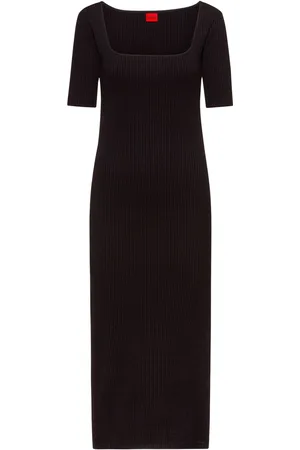 HUGO BOSS Dames Nirale Midi Dress in