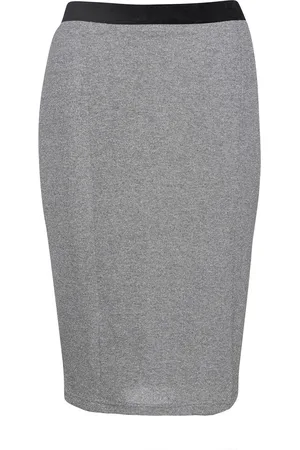 Conquista Zilveren Lurex Kokerrok