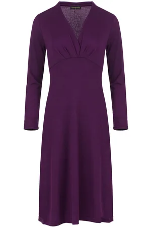 Conquista Lange Mouw Empire Lijn Knit Stijl Jurk