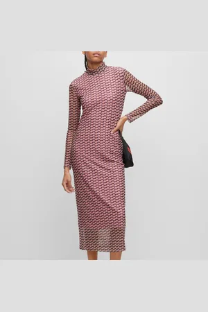 HUGO BOSS Neshira Jurk in Multi kleur voor dames