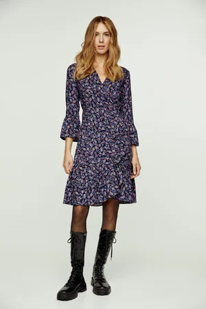 Conquista Wikkeljurk In Viscose Met Bloemenprint En Klokmouwen