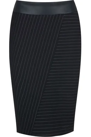 Conquista Gestreepte Punto di Roma Midi Rok Stretch