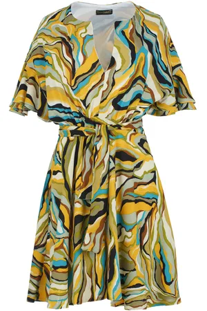 Conquista Levendige safari viscose wikkeljurk