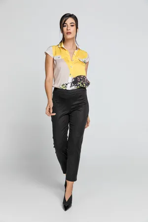 Conquista Slim Fit Zwarte Broek Fashion