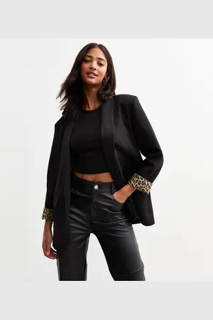 Gini London Contrasterende blazer van rand tot rand