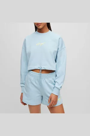 HUGO BOSS Dames Delive Sweatshirt in Lichtblauw
