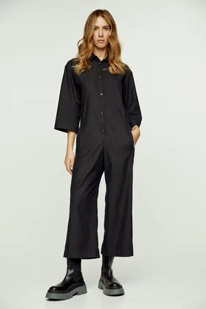 Conquista Donkergrijze denim jumpsuit