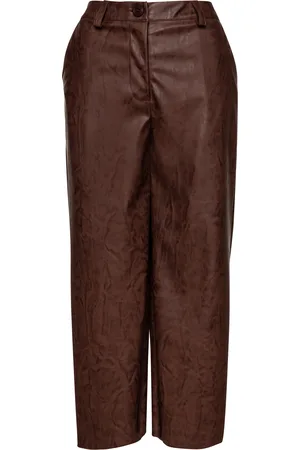 Conquista Chocoladebruine Culottes van imitatieleer
