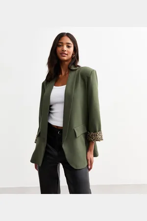 Gini London Contrasterende blazer van rand tot rand