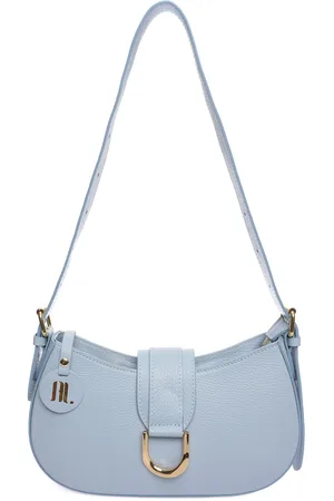 Anna Luchini Turkoois Rundleer Tas