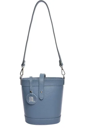 Anna Luchini Turkoois Rundleer Tas