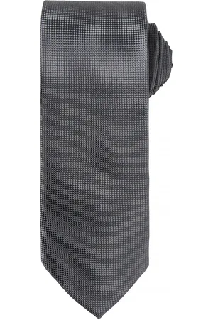 Premier Heren Micro Waffle Formal Work Tie (Pakket van 2) (Donkergrijs)