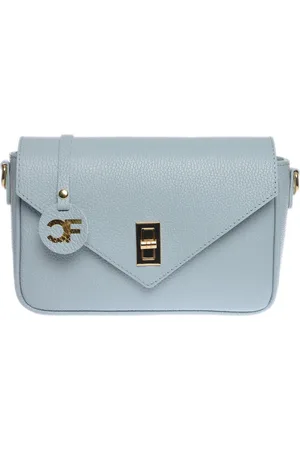Carla Ferreri Turkoois Rundleer Tas