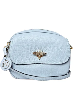 Roberta Martini Turkoois Rundleer Tas