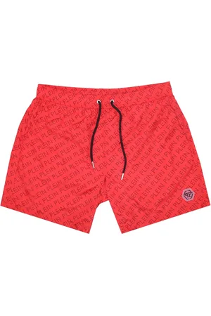 Philipp Plein Repetitive Logo rode zwemshort
