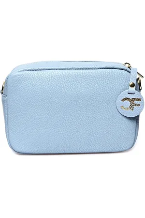 Carla Ferreri Turkoois Rundleer Tas