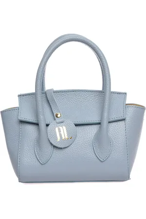 Anna Luchini Turkoois Rundleer Tas