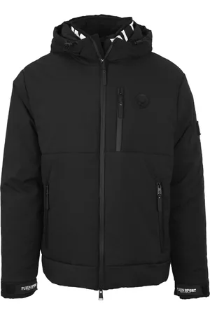 Philipp Plein Padded Large Branded Logo Black Jacket