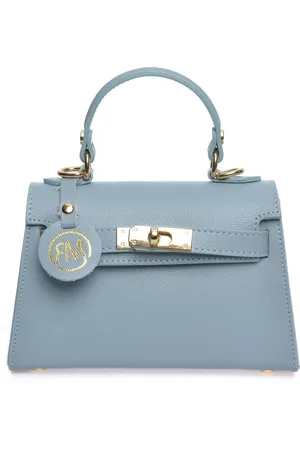 Roberta Martini Turkoois Rundleer Tas