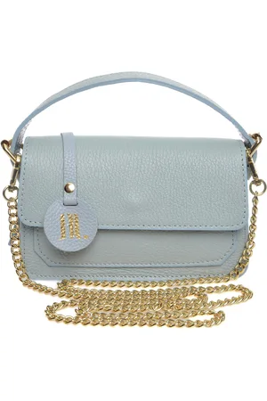 Anna Luchini Turkoois Rundleer Tas