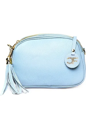 Carla Ferreri Turkoois Rundleer Tas