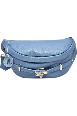 Anna Luchini Turkoois Rundleer Tas