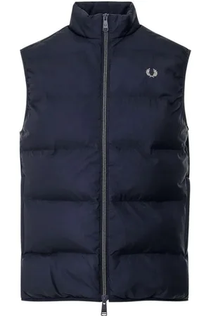 Fred Perry Geïsoleerd marineblauw giletjack