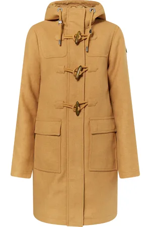Dreimaster Duffelcoat van wolmix Dames Kameel