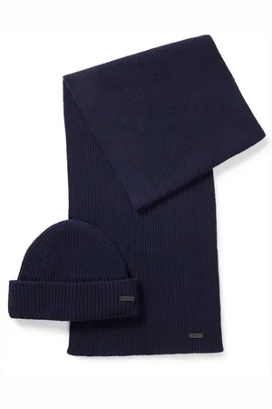 HUGO BOSS Accessories Fantastico Scarf in Dark Blue