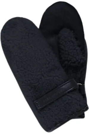Parajumpers Pluizige wanten blauwe grafiethandschoenen