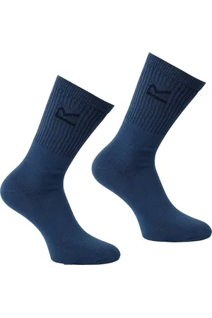 Regatta Geweldige Outdoors Heren Katoenen Rich Casual Sokken (3 per Verpakking) (Marine Marl)