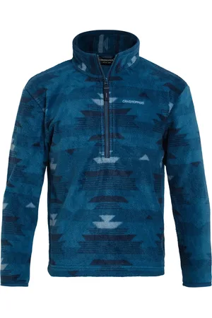Craghoppers Fleece Top met halve rits voor kinderen (Blauwe Marine)