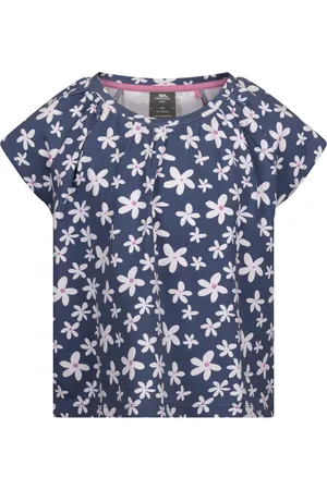 Trespass Meisjes Josey Bloemen T-shirt (Blauwe toon)