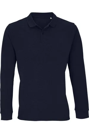Sols Unisex Adult Planet Piqué Poloshirt met lange mouwen (Franse marine)