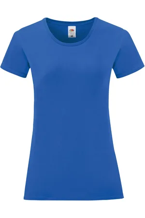 Fruit Of The Loom Vrouwen/dames Iconisch T-Shirt (Koningsblauw)