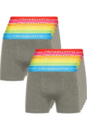 Crosshatch Heren Astral Boxershorts (Set van 12) ( mergel)