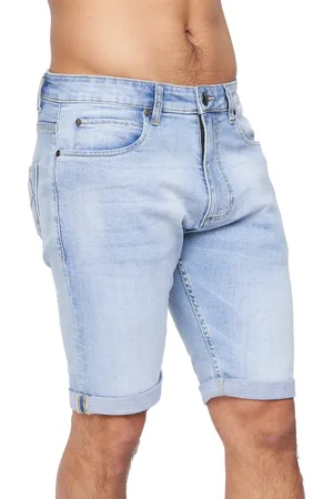 Crosshatch Heren Tonwin Denim Shorts met reliëf (Lichte wasbeurt)