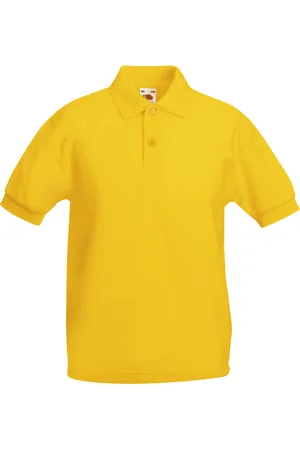 Fruit Of The Loom Kinder/Kids Piqué Poloshirt met Korte Mouwen (Zonnebloem )