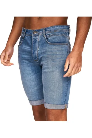 Crosshatch Heren Tadcaster Denim Shorts (Lichte wasbeurt)