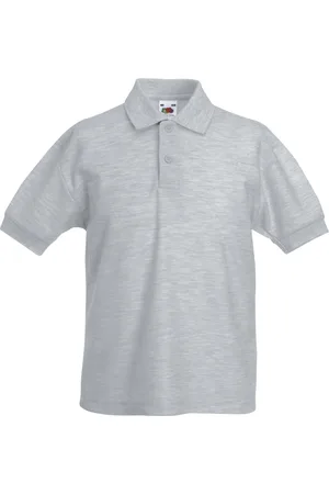 Fruit Of The Loom Kinder/Kids Piqué Poloshirt met Korte Mouwen (Heather )