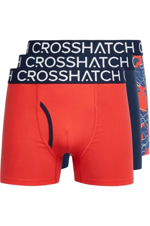 Crosshatch Heren Payso Boxershorts (Pack of 3) (Rood/Zwaar)