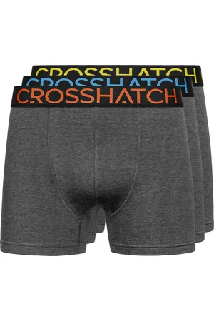 Crosshatch Heren Chasma Boxershorts (Set van 3) ( mergel)