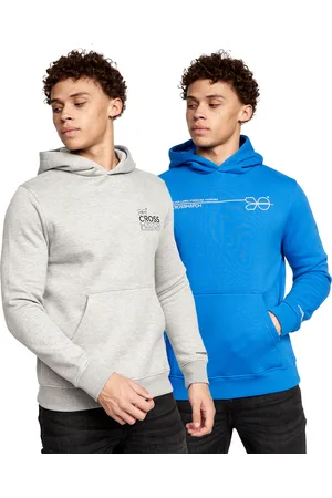 Crosshatch Heren Burmax Hoodie (Set van 2) ( /Grijs)