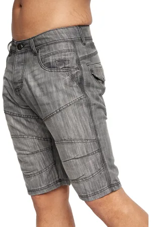 Crosshatch Heren Winston MVE Denim Shorts (Donkergrijs)